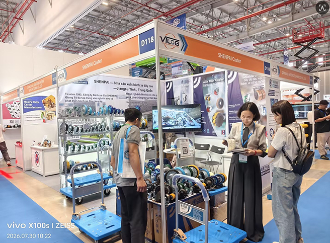 Jiangsu SHENPAI Caster Debuts at VILOG 2026 in Vietnam, Premium Caster Products Shine in Ho Chi Minh City6
