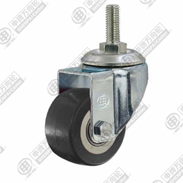 2" Threaded Stem Swivel Caster, Plastic-core Polyurethane Wheel, M10*25