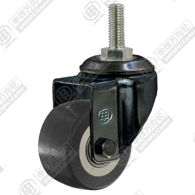 2" Threaded Stem Swivel Caster, Plastic-core Polyurethane Wheel, M10*25
