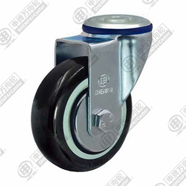 3" Bolt Hole Swivel Caster, Plastic-core Polyurethane Wheel