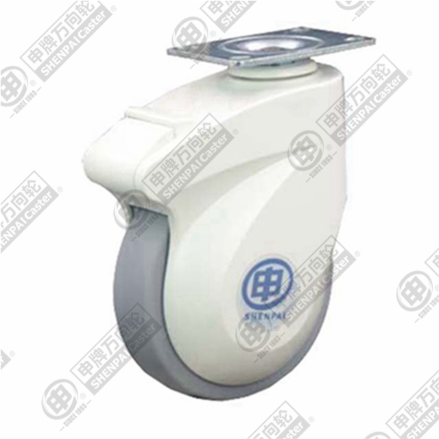 4" Top Plate Swivel Caster, Plastic-core TPE Wheel