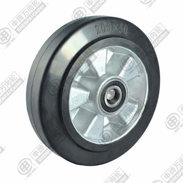 8" Aluminum Core Rubber Wheel