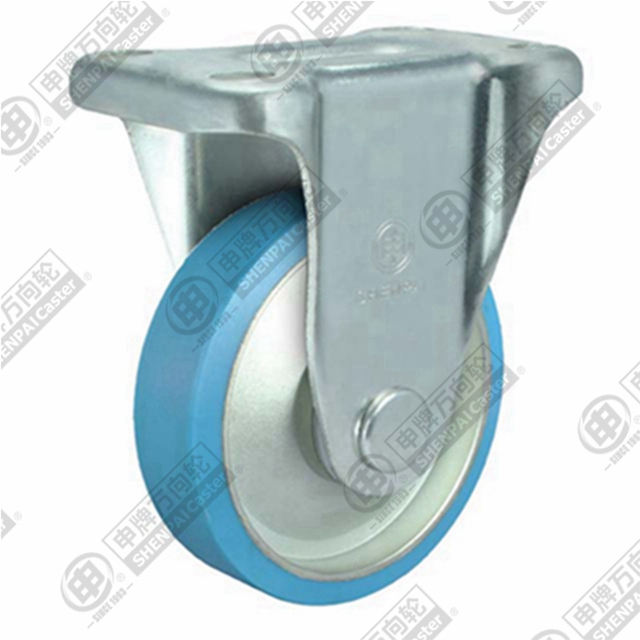 3" Top Plate Fixed Caster, Steel Core Nylon Wheel