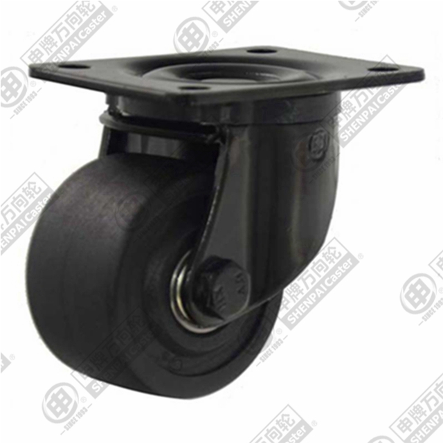 2.5" Top Plate Swivel Caster, Integral Nylon Wheel