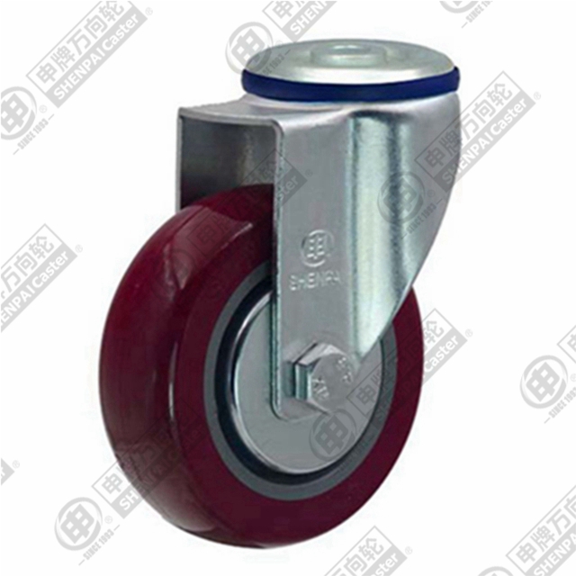 3" Bolt Hole Swivel Caster, Plastic-core Polyurethane Wheel