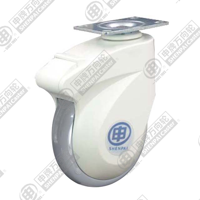 5" Top Plate Swivel Caster, Plastic-core Polyurethane Wheel
