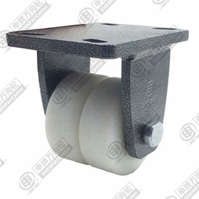 4" Top Plate Fixed Caster, MC Nylon Wheel