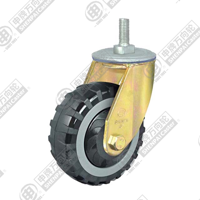 5" Threaded Stem Swivel Caster, Plastic-core Polyurethane Wheel, M20*32