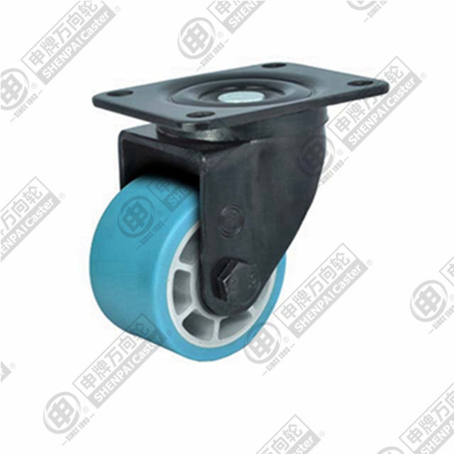 3" Top Plate Swivel Caster, Aluminum Core Nylon Wheel