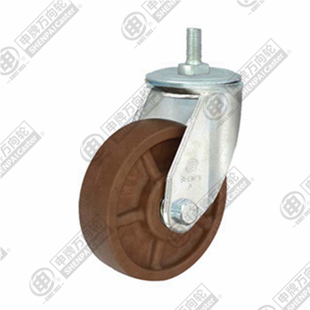 5" Threaded Stem Swivel Caster, High Temperature Nylon Wheel, M20*32