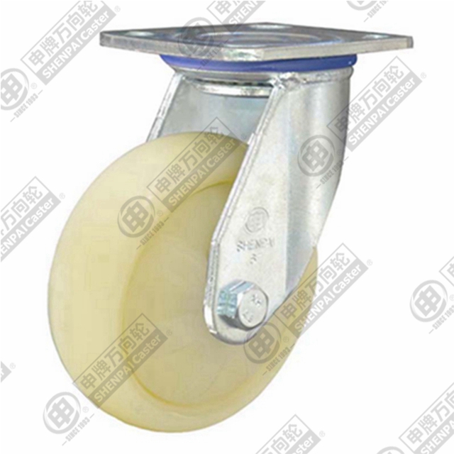 4" Top Plate Swivel Caster, Polypropylene Wheel
