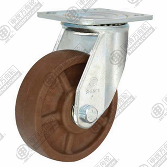 4" Top Plate Swivel Caster, High Temperature Nylon Wheel