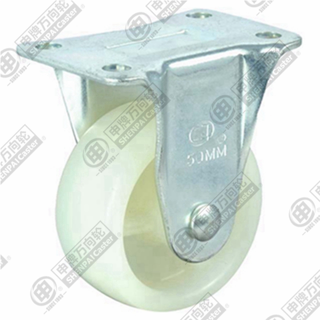 2" Top Plate Fixed Caster, Polypropylene Wheel
