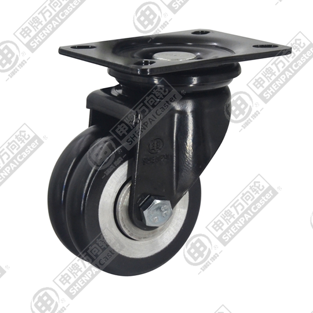 2.5" Top Plate Swivel Caster, Aluminum Core Polyurethane Wheel