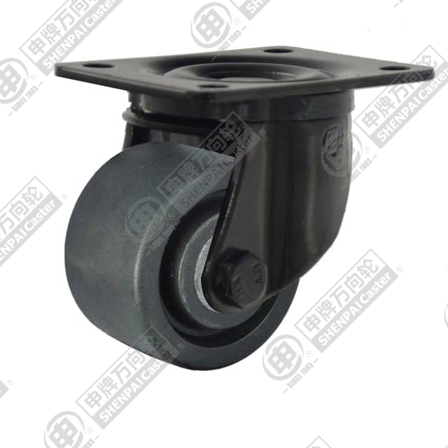 3" Top Plate Swivel Caster, Integral Nylon Wheel