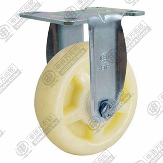 5" Top Plate Fixed Caster, Polypropylene Wheel
