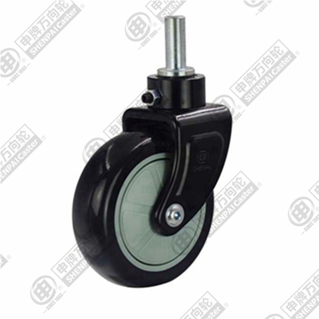 6" Bolt Hole Swivel Caster, Plastic-core Polyurethane Wheel