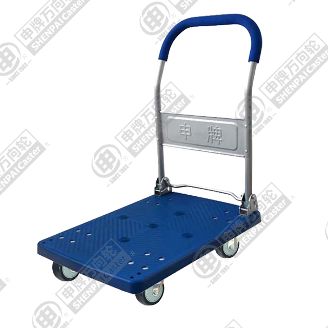 Platform Trolley, 60*90 cm Deck, 5" Plastic-core Polyurethane Wheels