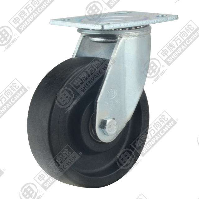 5" Top Plate Swivel Caster, High Temperature Nylon Wheel