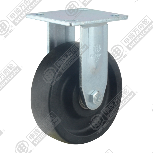 5" Top Plate Fixed Caster, High Temperature Nylon Wheel
