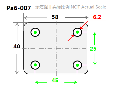 2" Top Plate Fixed Caster, Polypropylene Wheel mounting dimensions