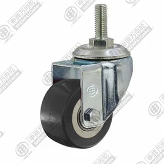 1.5" Threaded Stem Swivel Caster, Plastic-core Polyurethane Wheel, M10*25