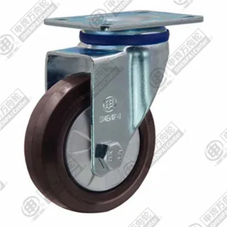 3" Top Plate Swivel Caster, Nylon Core Rubber Wheel