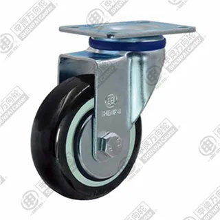 3" Top Plate Swivel Caster, Plastic-core Polyurethane Wheel
