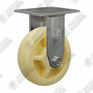 4" Top Plate Fixed Caster, Polypropylene Wheel