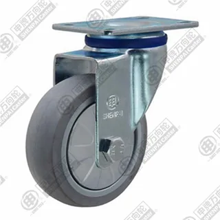 3" Top Plate Swivel Caster, Plastic-core TPE Wheel