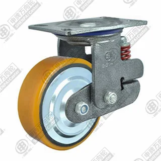 5" Top Plate Swivel Caster, Iron Core Polyurethane Wheel
