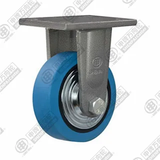 5" Top Plate Fixed Caster, Iron Core Nylon Wheel, Direction Lock Brake