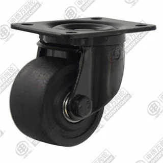 3" Top Plate Swivel Caster, Integral Nylon Wheel