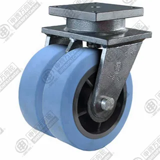 6" Top Plate Swivel Caster, Iron Core Nylon Wheel