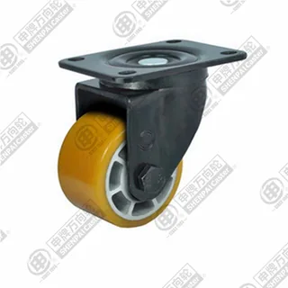 3" Top Plate Swivel Caster, Aluminum Core Polyurethane Wheel