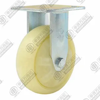 4" Top Plate Fixed Caster, Polypropylene Wheel