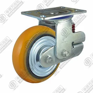 5" Top Plate Swivel Caster, Iron Core Polyurethane Wheel