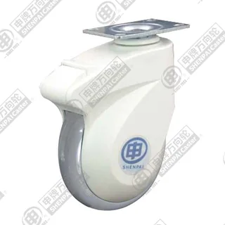4" Top Plate Swivel Caster, Plastic-core Polyurethane Wheel