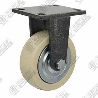6" Top Plate Fixed Caster, Polypropylene Wheel