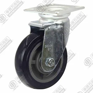 4" Top Plate Swivel Caster, Plastic-core Polyurethane Wheel