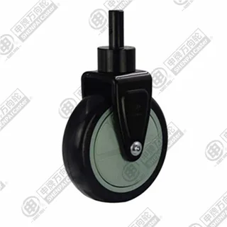 6" Bolt Hole Fixed Caster, Plastic-core Polyurethane Wheel