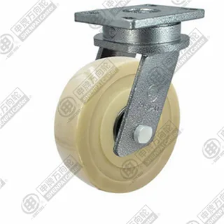 6" Top Plate Swivel Caster, MC Nylon Wheel