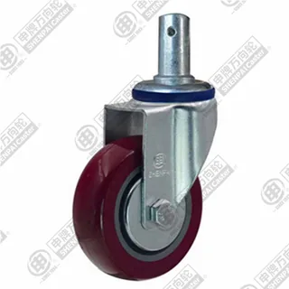 3" Round Stem Swivel Caster, Plastic-core Polyurethane Wheel