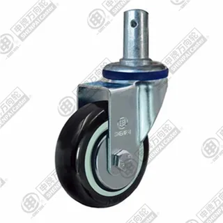 3" Round Stem Swivel Caster, Plastic-core Polyurethane Wheel