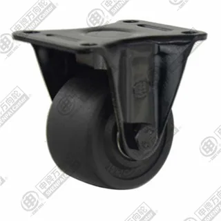 2.5" Top Plate Fixed Caster, Integral Nylon Wheel