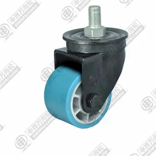 2.5" Threaded Stem Swivel Caster, Aluminum Core Nylon Wheel, M16*30