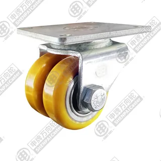3" Top Plate Swivel Caster, Iron Core Polyurethane Wheel