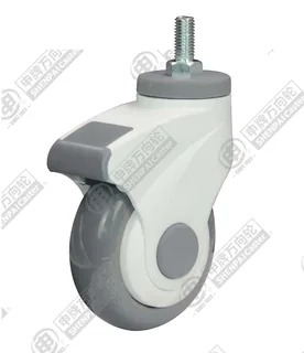 3" Threaded Stem Swivel Caster, Plastic-core Polyurethane Wheel, M12*25