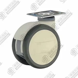 5" Top Plate Swivel Caster, Plastic-core TPE Wheel