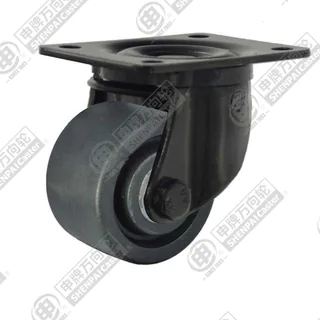 2.5" Top Plate Swivel Caster, Integral Nylon Wheel
